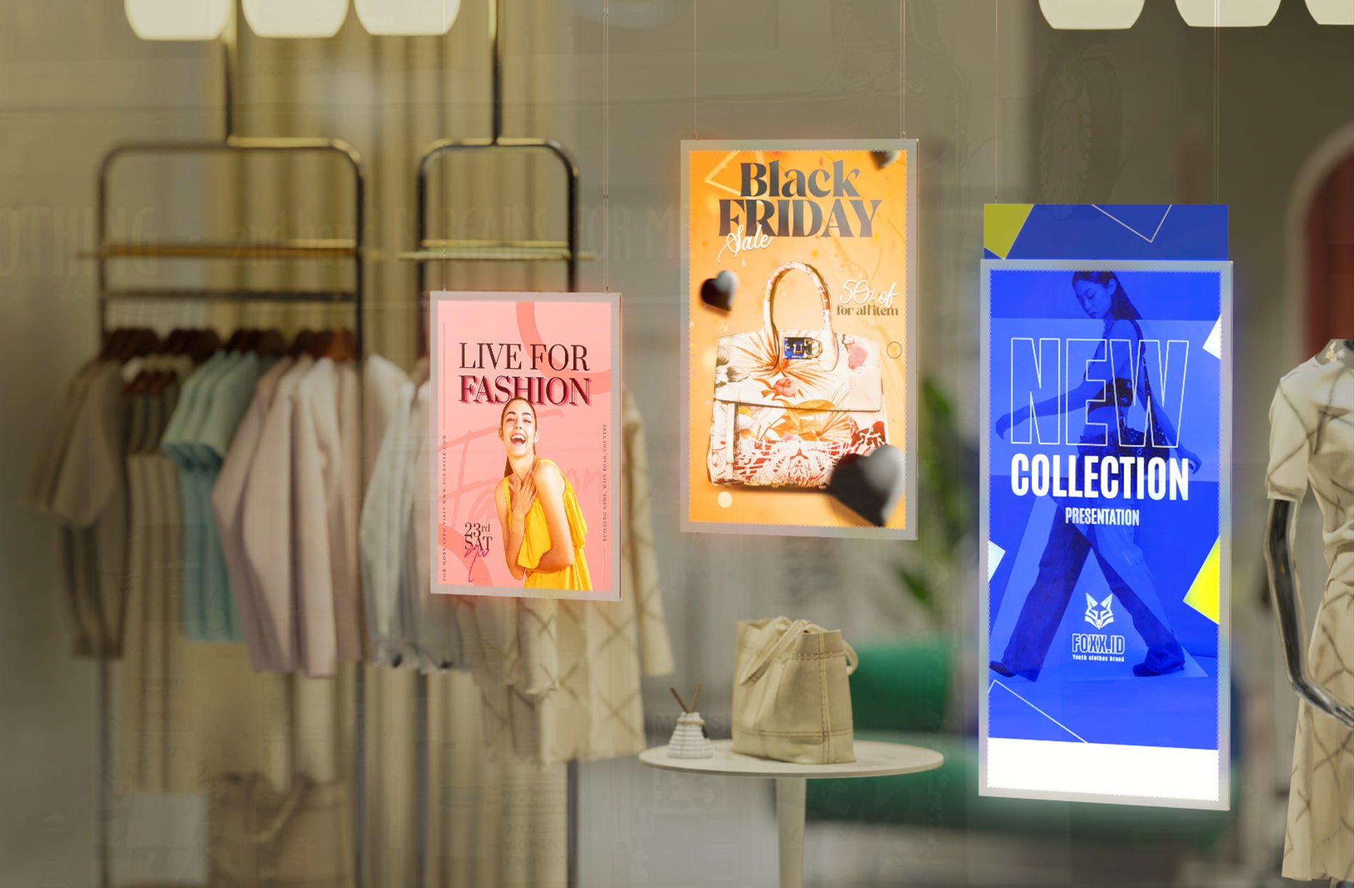 Window display LED light box