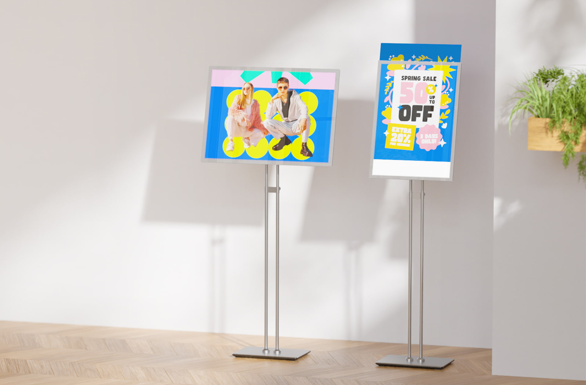 Floor standing LED light box