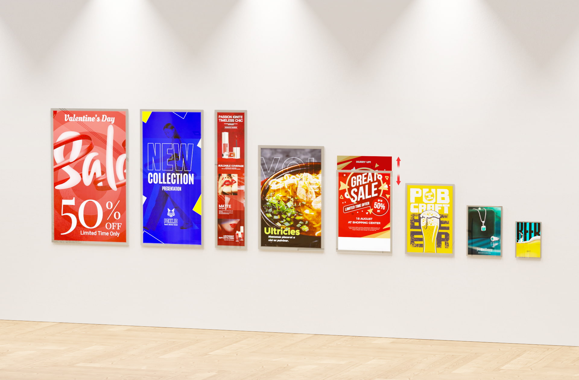 Wall-mounted advertising light box